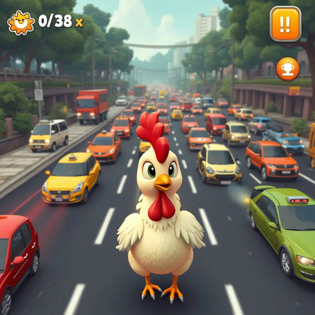 Gameplay do Chicken Road